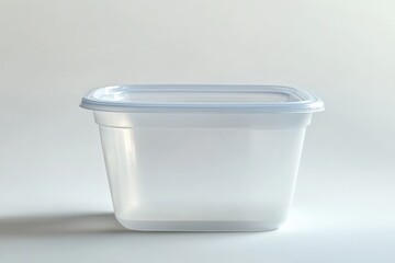 Empty Plastic Food Container for White Background.