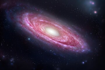 Naklejka premium Gravity Hole Pull Concepts. Vibrant spiral galaxy amidst a starry universe backdrop.