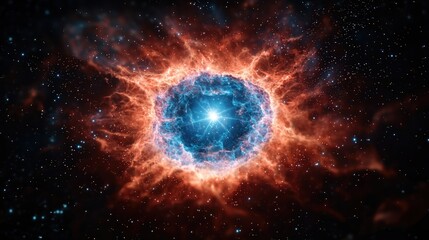 Obraz premium Gravity Hole Pull Concepts. Vibrant cosmic explosion with stars and nebulae in deep space.