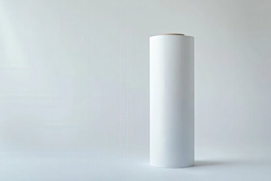 White Film Roll on White Background.