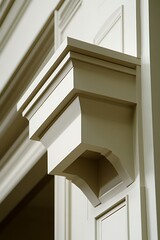 Fototapeta premium Detailed close-up of elegant architectural trim with layered molding