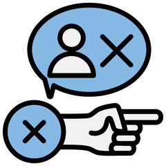 Scapegoating Blue Black Icon