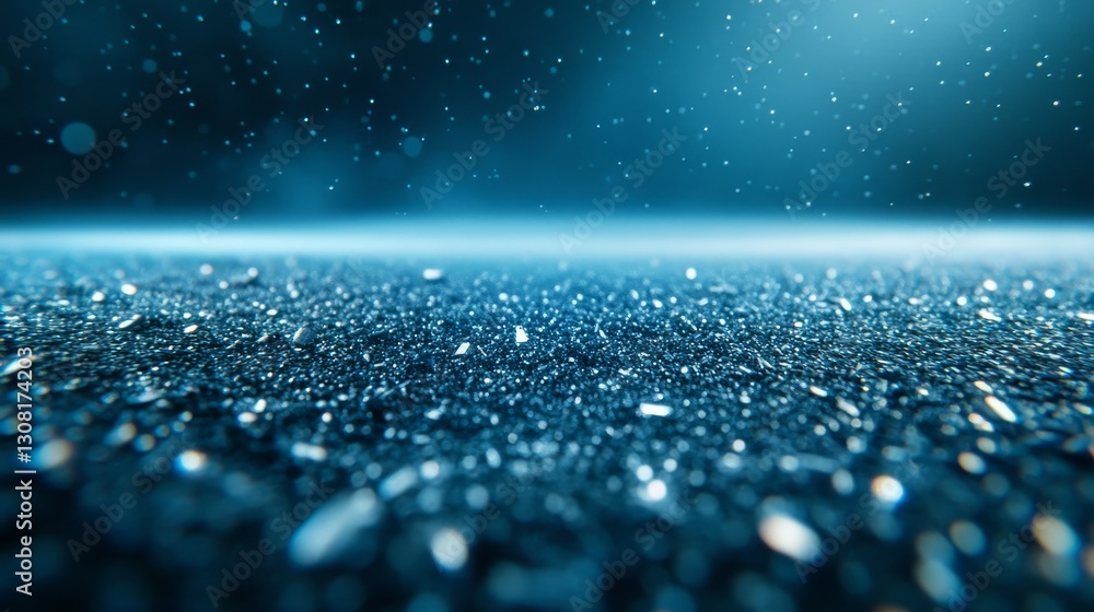 Poster deep blue background with numerous small white dots for design, tech and science projects