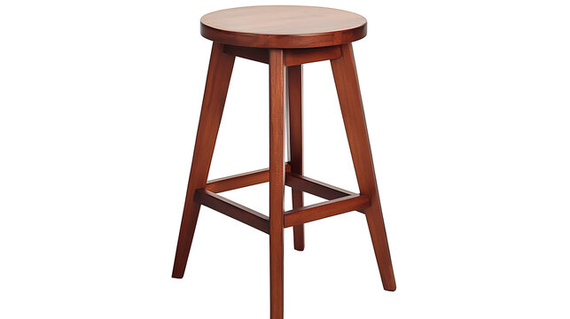 A wooden stool with a brown top
