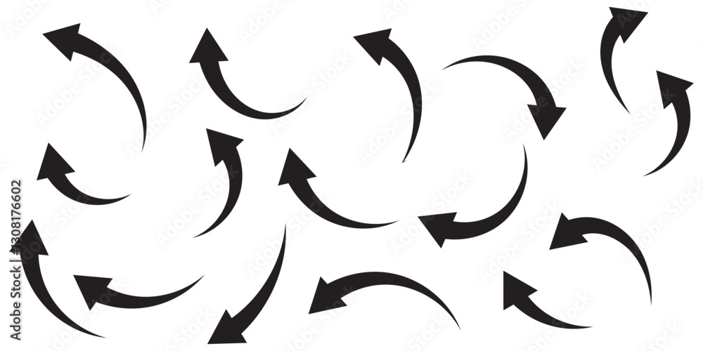 Canvas Prints curve arrows icon