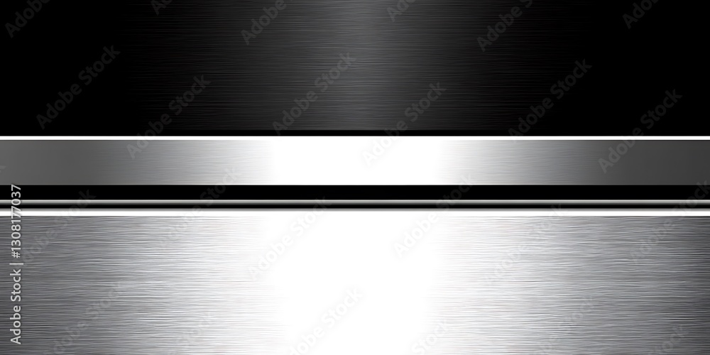 Poster sleek grayscale layered texture with metallic accent element