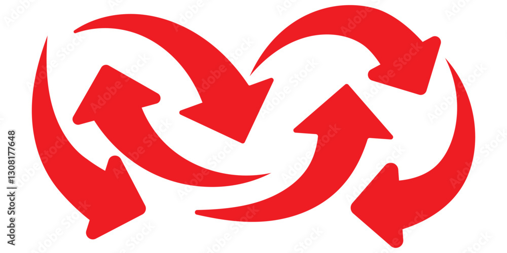 Canvas Prints curve arrows icon