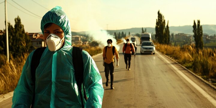 Government issuing air pollution warnings and alerts efforts in Mexico aiming to reduce immediate dust pollution effects .