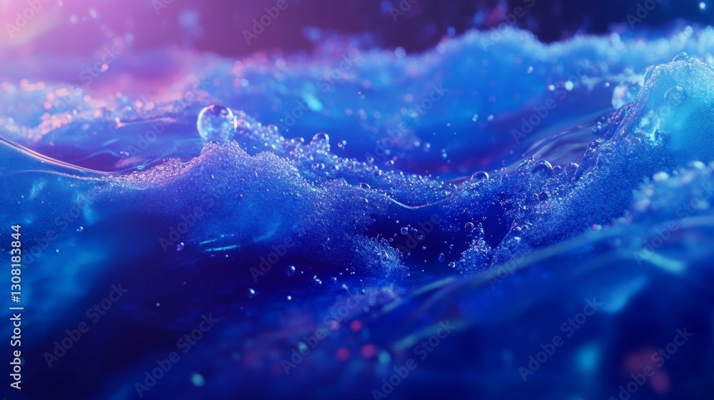 Poster exploring artistic molecular composition in a fluid environment a visual journey of dynamic structur