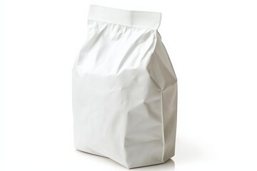 Blank White Food Pouch Package Mockup.