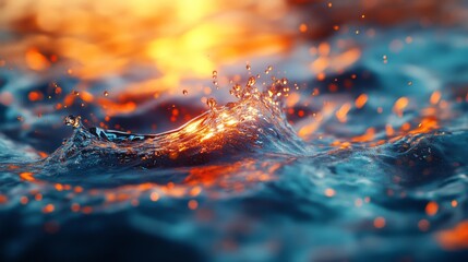 Digital rendering of water molecules scientific exploration of molecular interactions in closeup focus