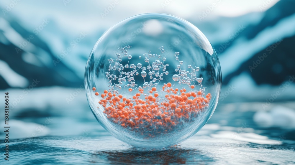 Poster {{captivating bubble dance a scientific exploration of fluid dynamics and molecular structures in tr