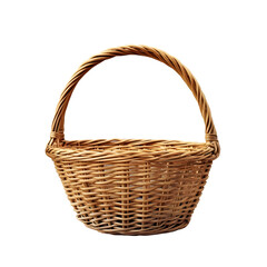 Handcrafted Wicker Basket with Sturdy Handle for Versatile Use.