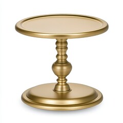 Elegant Gold Pedestal Cake Stand For Weddings And Events, Generative AI.