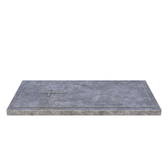 Grave, 3d illustration isolated on white background