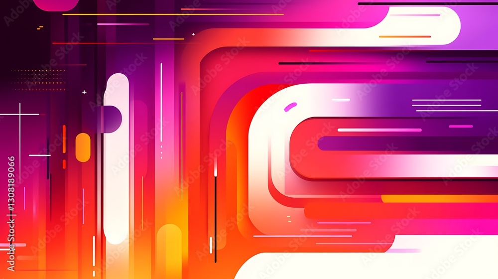 Aufkleber dynamic speed gradient abstract background, vibrant lines and streaks