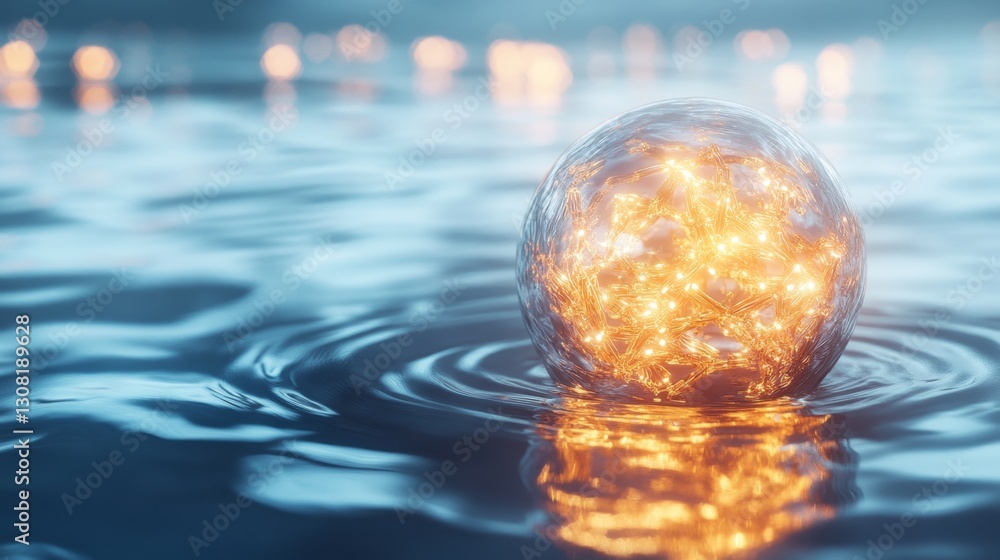 Poster intricate rendering of a glowing molecular bubble in a laboratory setting digital art sci-fi imagery