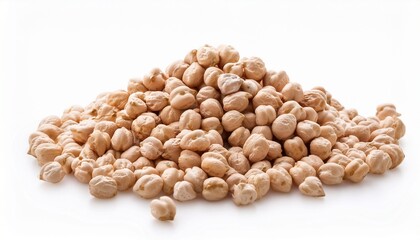 Fototapeta premium dry raw organic chickpeas on white background