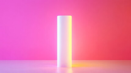 Minimalist Typography Artwork with Soft Lighting and Vibrant Background