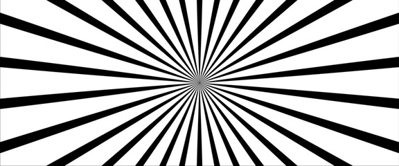 Abstract black and white Sunburst background. It used for Web, Mobile Applications, Desktop background, Wallpaper. 