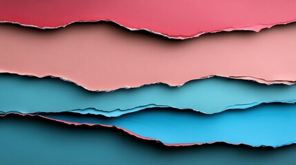 Torn paper edges revealing layered textures, artistic abstract texture