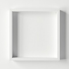 Clean white picture frame isolated on white background, template, antique