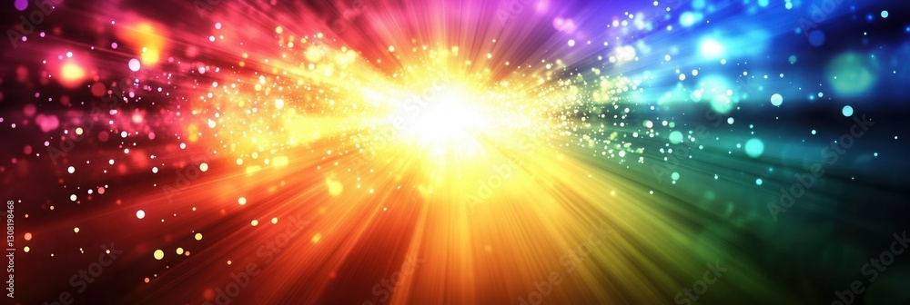 Aufkleber bright burst of color and light piercing through darkness creating an abstract vision of inspiration