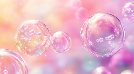 Creating transparent collagen bubbles filled with glowing particles in a scientific setting to explore innovative textures and aesthetics