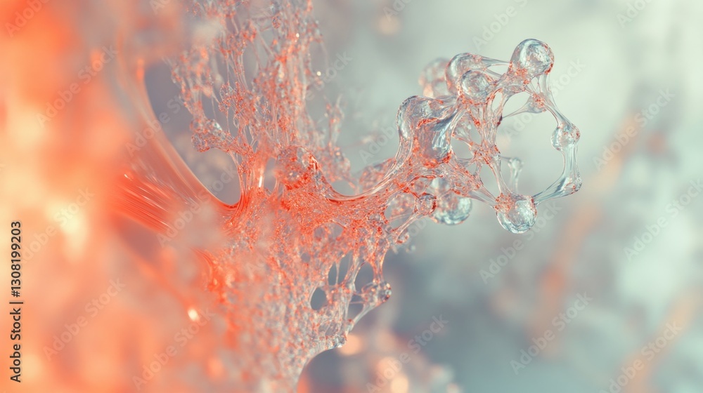 Poster enhancing molecular understanding through transparent visualization with glowing edges in a scientif