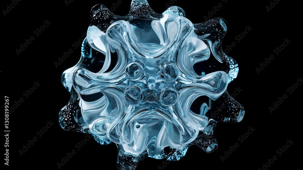 Poster rendering transparent molecule in a fluidlike medium a scientific visualization in an interactive en