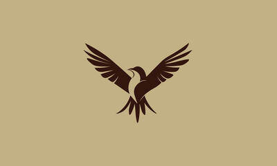 Bird flying silhouette Logo design