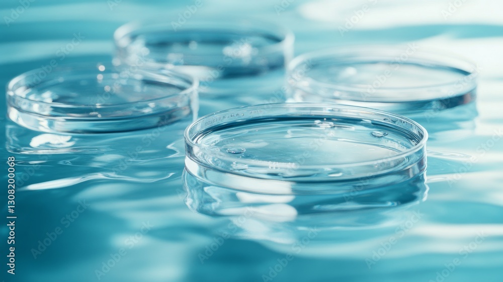 Poster transparent petri dishes and laboratory tools for gentle experimentation in science labs enhancing c