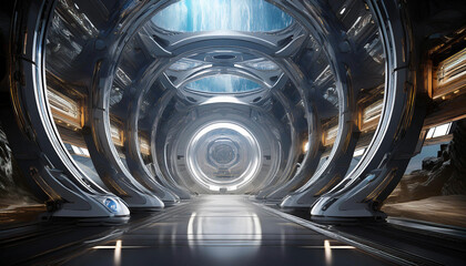 Abstract futuristic space design, background