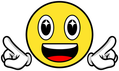 Cute Emoji Sticker Element Set