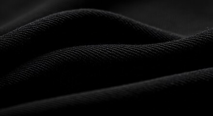 Dark fabric softly drapes elegantly. AI Generated