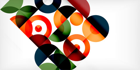 Colorful circle abstract background. Template for wallpaper, banner, presentation, background