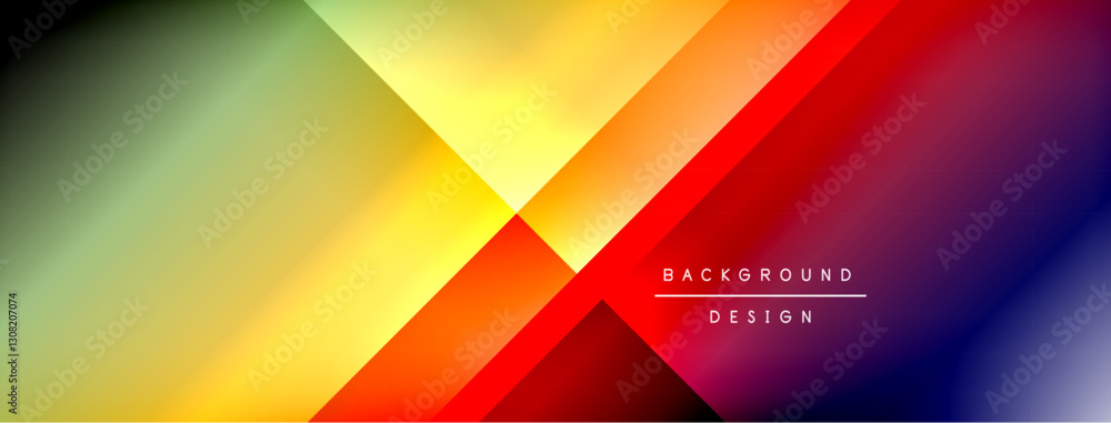 Poster Colorful gradient with lines made of shadow and light. Creative background