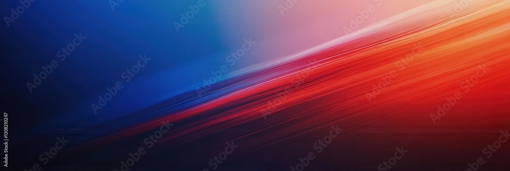 Poster sleek gradient background showcasing vibrant political movement in deep blue and red with subtle lin