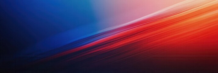 Sleek gradient background showcasing vibrant political movement in deep blue and red with subtle lines of progress Generative AI