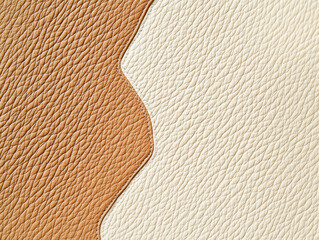 Textured leather in warm tones, showcasing minimalist design