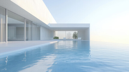 A water on pool, minimalist and modern background