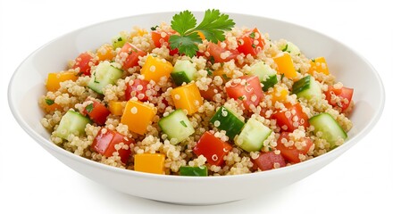 Vibrant Tabbouleh Salad Bowl Fresh Ingredients. AI Generated