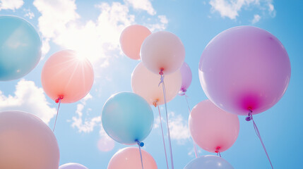 Elegant Pastel Ball Celebration Scene