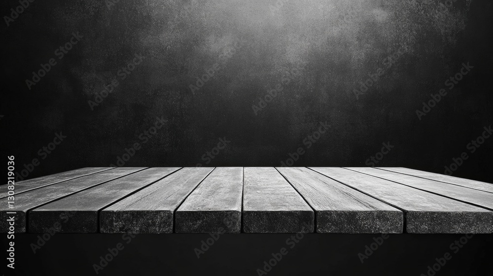 Poster elegant wooden table set in a dark room creating a mysterious and intimate atmosphere perfect for ga