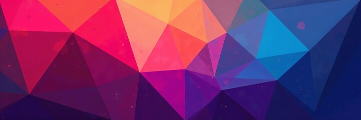 Obraz premium Abstract triangular design with vibrant colors, backdrop, pattern, background
