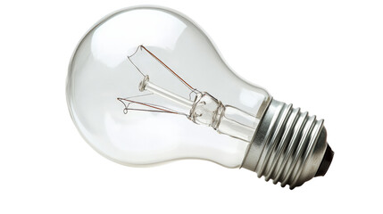 Lightbulb isolated on transparent background, PNG file, clean and simple