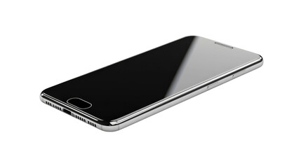 Modern smartphone isolated on transparent background, PNG file, high-resolution