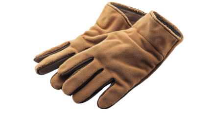 Pair of gloves isolated on a isolated transparent background, PNG file, sharp details