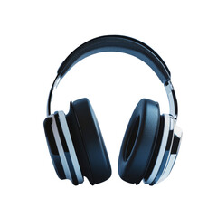 Pair of headphones isolated on transparent background, PNG file, modern style