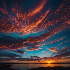 Fototapeta premium sunset over the ocean